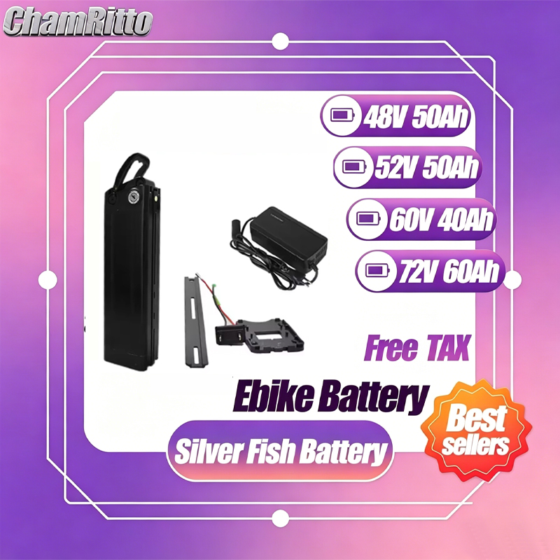 Electric Bicycle Battery 72V 30Ah - Sepeda Listrik 48v, Baterai SilverFish 52v,