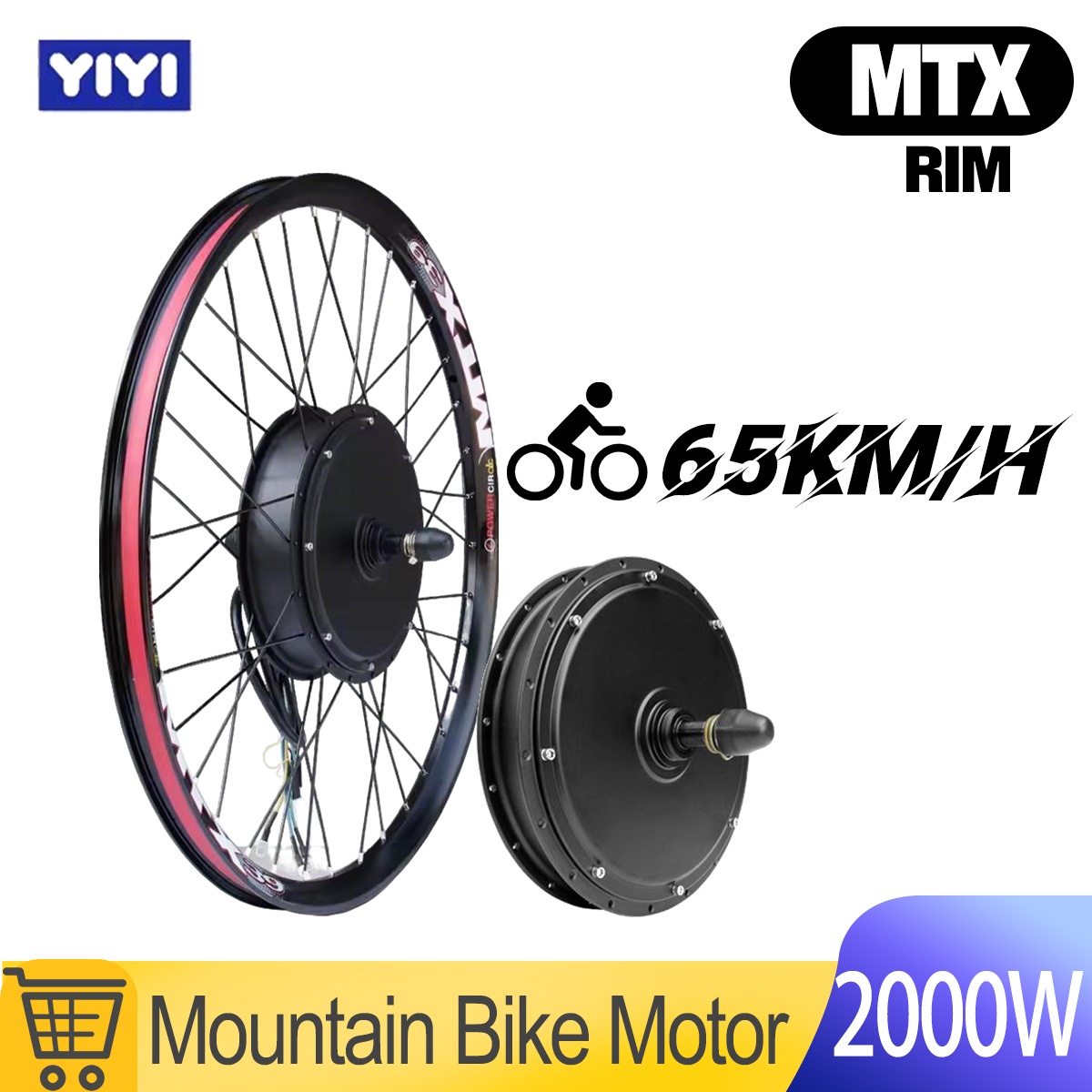 Ebike Conversion Kit 72V 3000W - MTX 48V52V 2000W Roda Motor Ebike