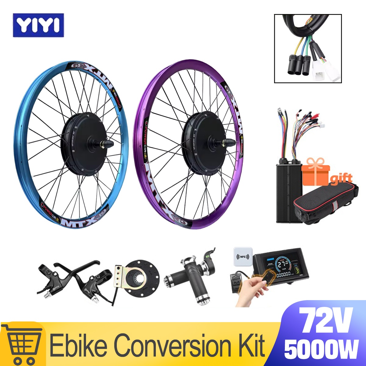 Kit Konversi Motor Roda EBike  - 72V 5000W Hub Motor Kit ulasan dan harga