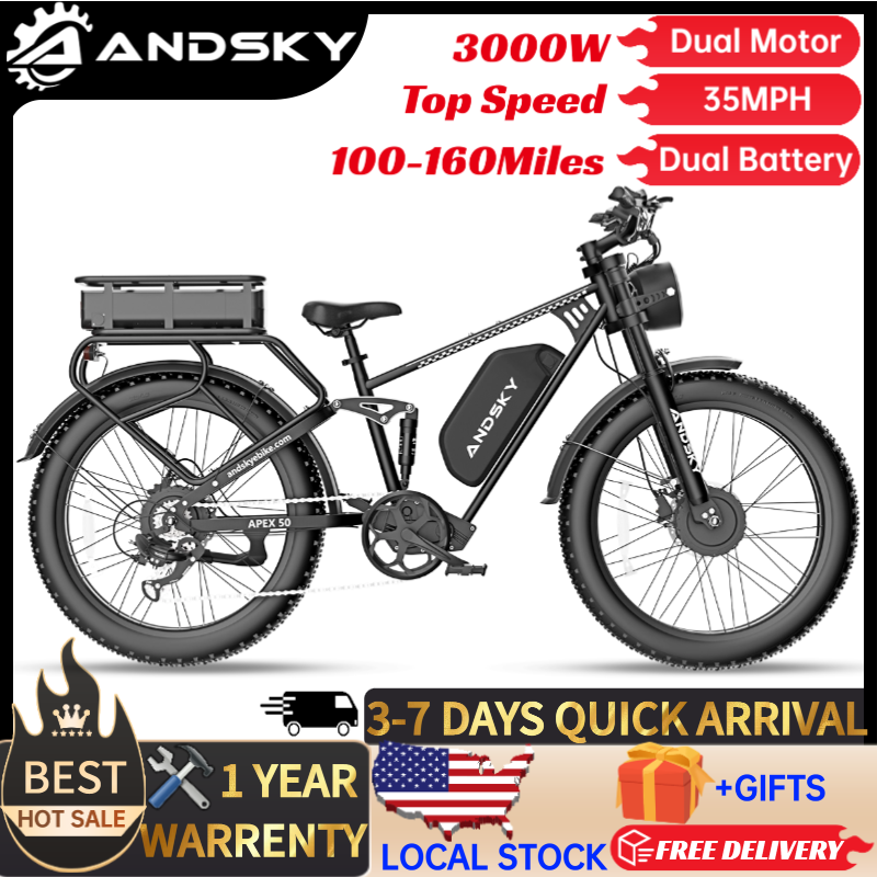 ANDSKY Apex50 AWD Sepeda Listr - Mid Drive Motor Kit 52V 1000W ulasan dan harga